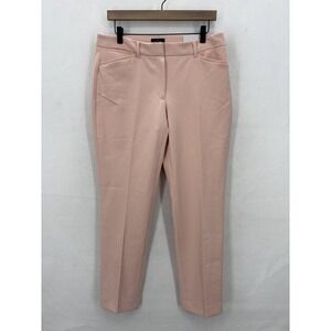 White House Black Market Pants Womens 8L Pink Curvy Slim Ankle Stretch Dress NWT